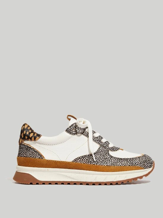 Madewell Shoes - Madewell MWL Kickoff Trainer Sneakers Calf Hair MA503 2021 Olive Grove Multi 7M